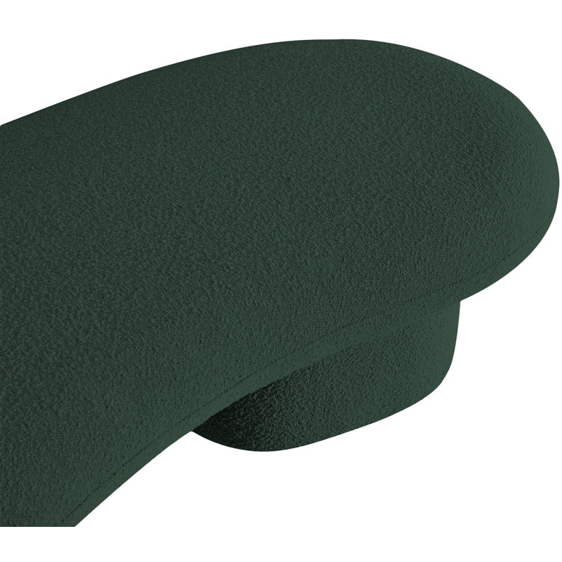 Luka Ipswich Schriver Upholstered Bench, Green Boucle Fabric