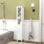Armoire de rangement pour salle de bain de 66,92 po de hauteur avec tablettes réglables, armoire autoportante mince à 1 porte avec anti-basculement, compartiments ouverts, pour la maison, petits espaces, salle de bain, cuisine, salon, blanc