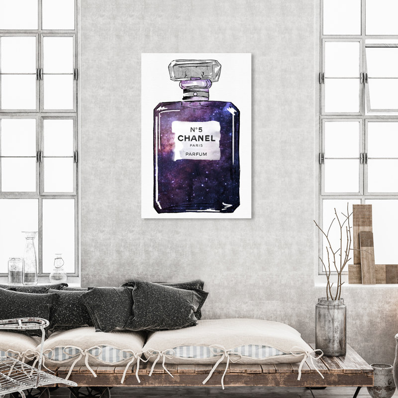 Galaxy to Paris Parfum - impression, H 15 po x l 10 po, Toile tendue, Sans cadre