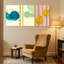 «Contemporary Boho Tropical Leaves», ensemble de 3 reproductions d'art sur toile-853747559
