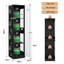 4 Tier Display Cabinet With Glass Doors, Cupboard Bookcase With 3 Color Led Light, Sensor Switch