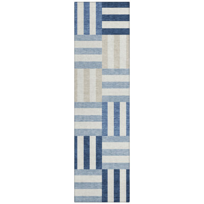 Machine Washable Indoor/Outdoor Aten ACN2332 Geometric Rug