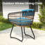 Chaise de salle à manger d'extérieur avec coussin amovible (ensemble de 6)-1670738475