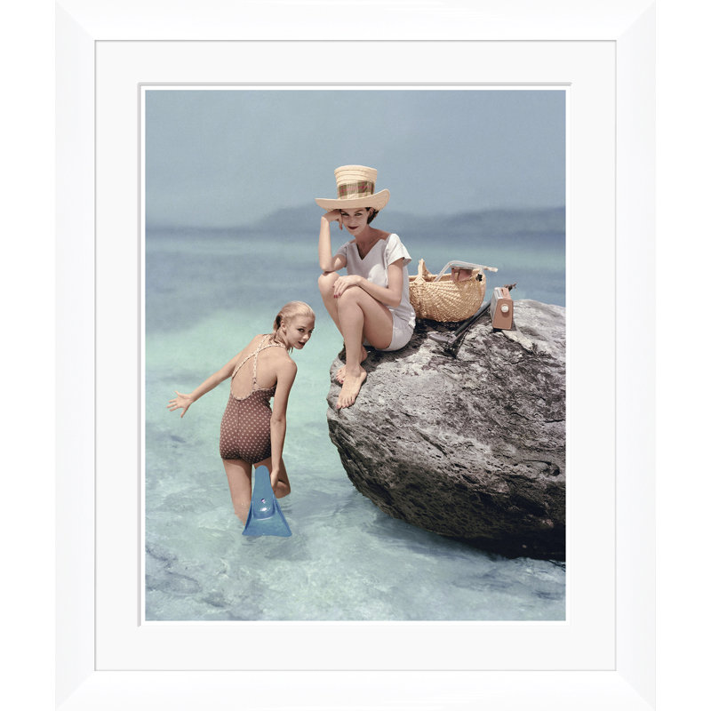 Vogue Magazine, "Models At A Beach," Richard Rutledge, January 1, 1957 Print by Richard Rutledge, 35.5" H x 30" W