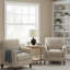 Lighting, 17 po, lampe de table, céramique noire, abat-jour ivoire / crème, transitionnel
