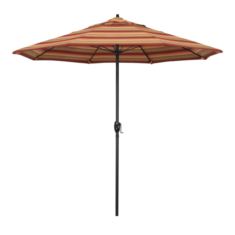 Parasol de marché 7,5 pi Gino, H 102 po x l 108 po x P 108 po, Coucher de soleil Astoria Sunbrella®
