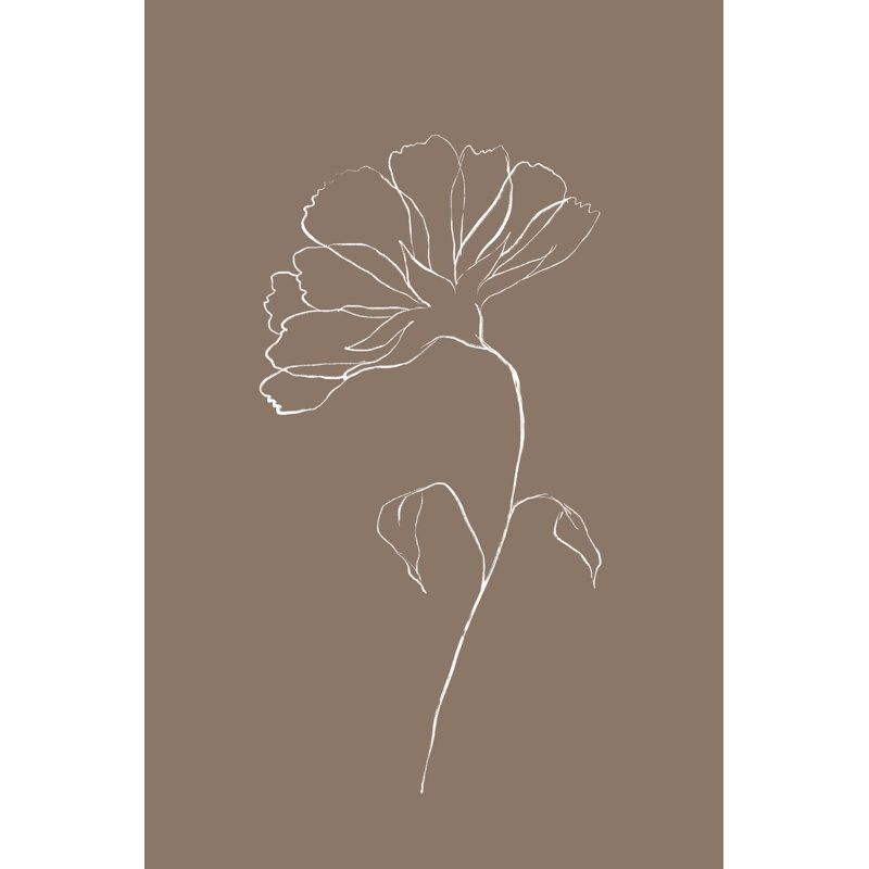 «transparent Flower Sketch», reproduction sur toile tendue, H 12 po x l 8 po x P 1,5 po