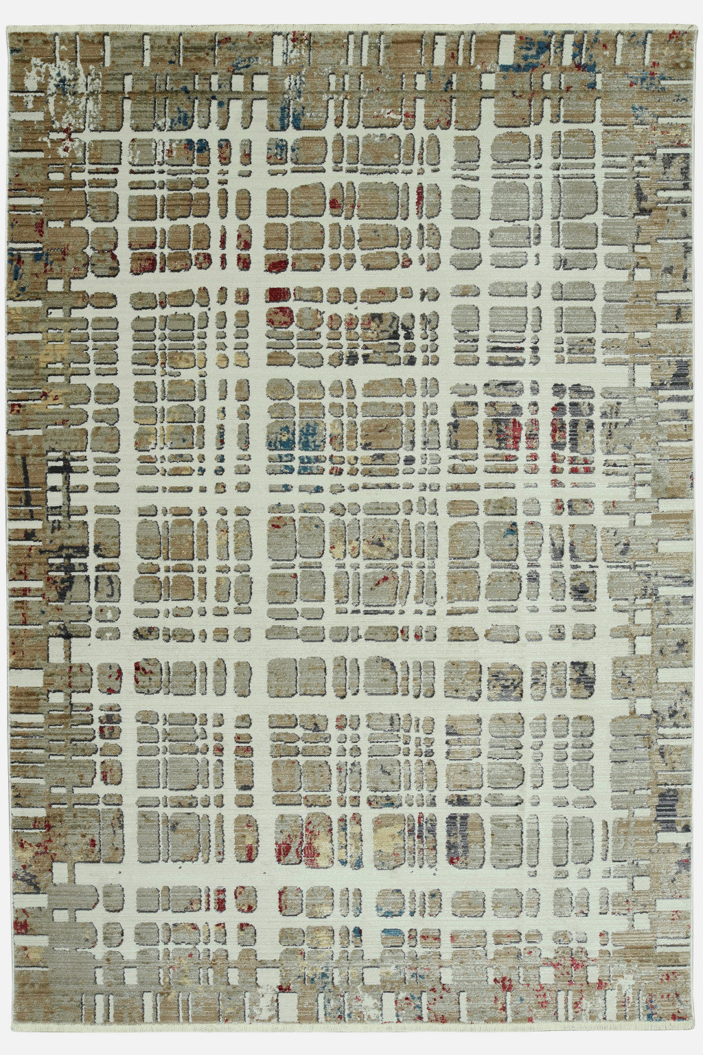 Orren Ellis Ivory Abstract Dhurrie Area Rug | Wayfair