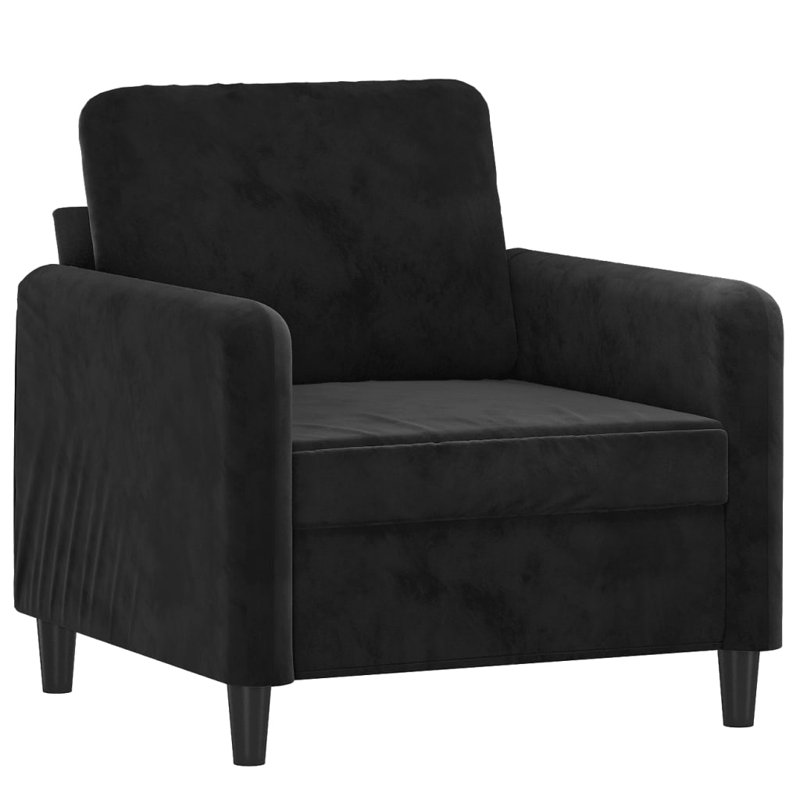 Canapé rembourré 30,7 po Anirduh, 100 % polyester noir