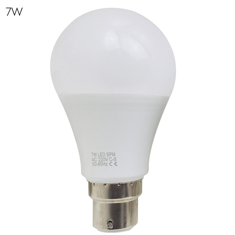 60W Equivalent A60 BA22d/Bayonet Cap 3500K LED Bulb