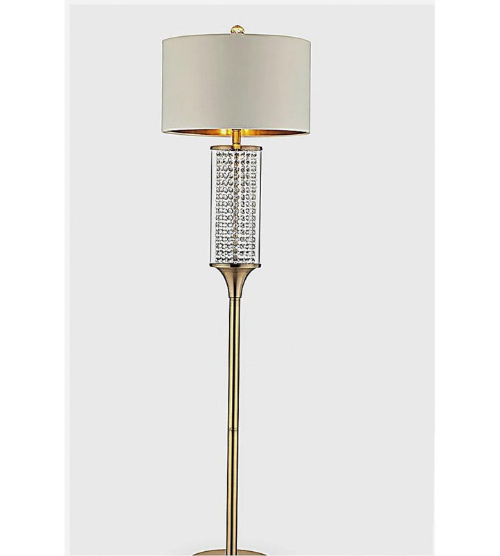 62.25-inch drop crystal floor lamp