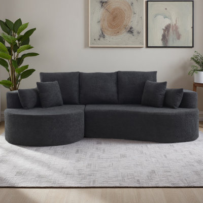 106 In. 2 - Piece Cloud Curved Sectional Sofa With Chaise For Living Room Bedroom Apartment