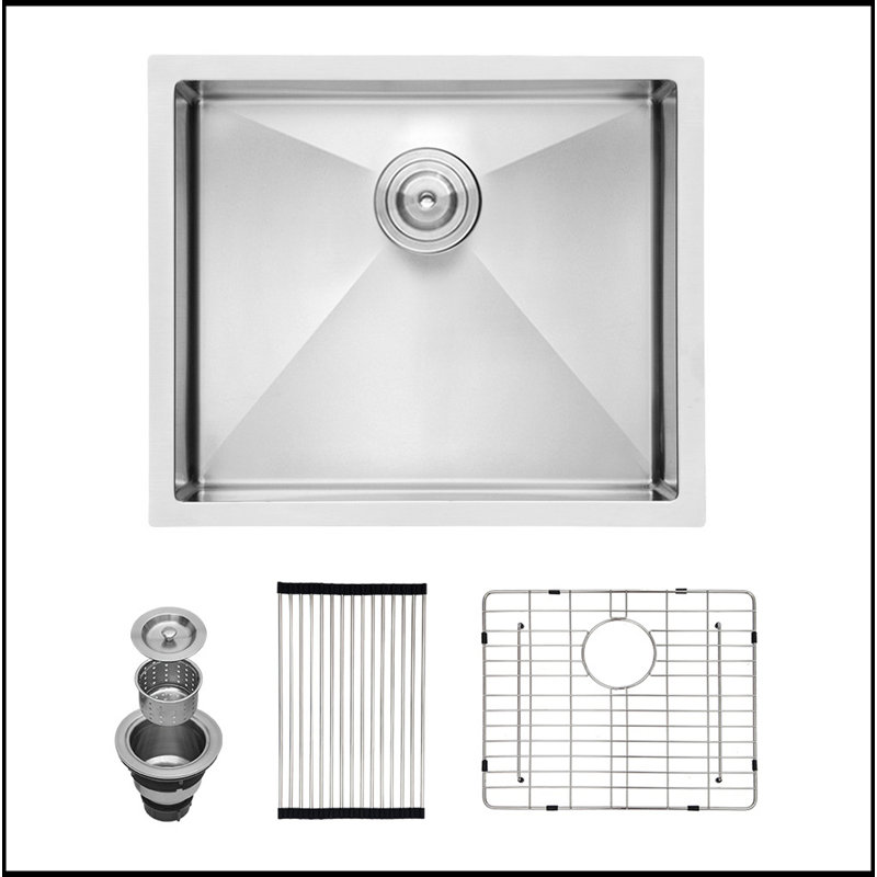 Évier de cuisine encastrable 23 po x 18 po x 10 po en acier inoxydable