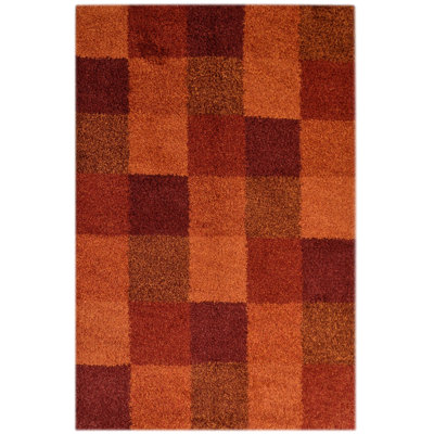 Mona Rectangle 140 cm x 200 cm Geometric Hand Woven Shag Set