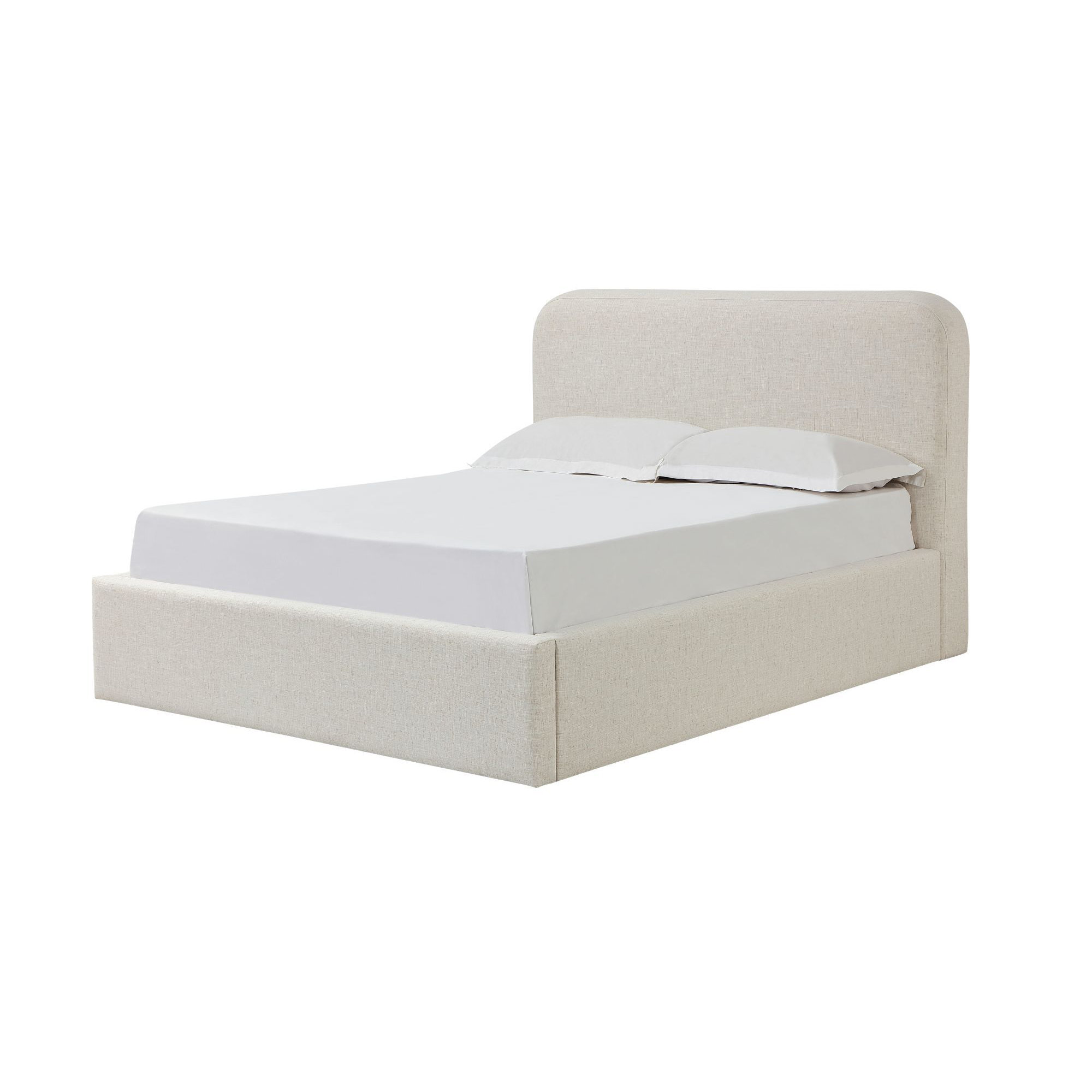 Bailee Upholstered Bed, Whipped Honey Linen Blend, Queen