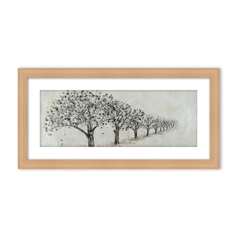Nature Inspired "Echoes of the Forest" Canvas Wall Art By Karen Biery, 24" H x 48" W, Framed Print, White