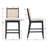 Rustic-Chic Counter Stools With Wicker Backrests And Wide Seats For Kitchen Islands And Bar Counters Set Of 2-1081513659