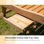 Hendrickson Garden Patio Sun Lounger with Built-In Table Red Brown