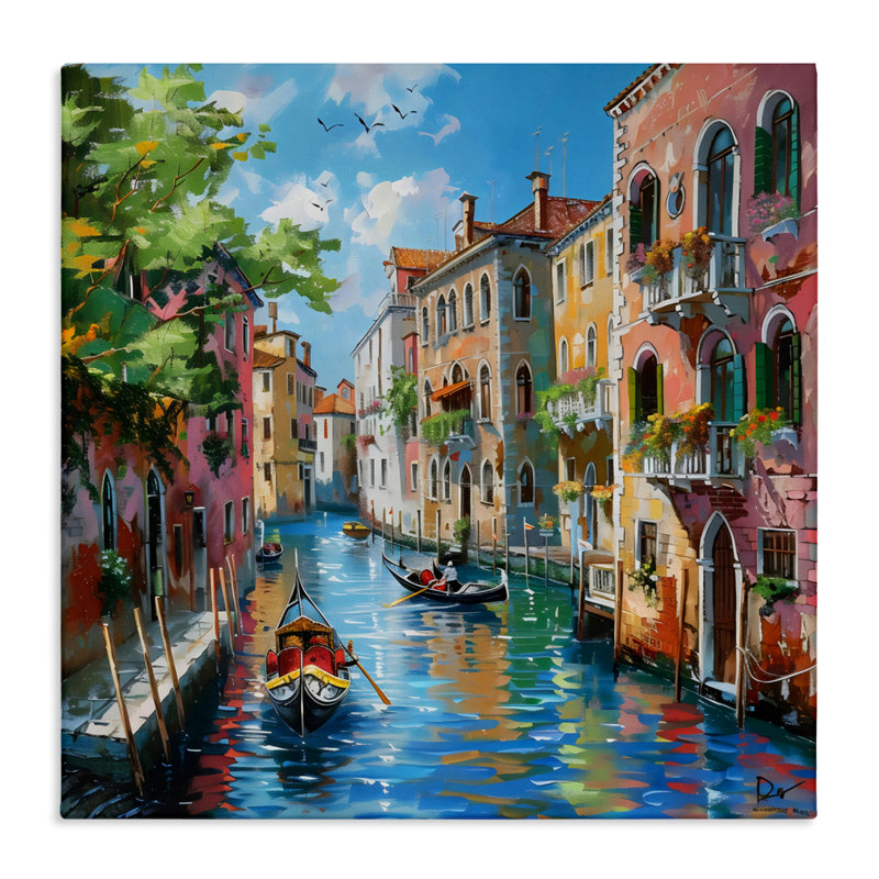 Canal Canal Ride in City Canvas, design par LSR Creative Studio, H 17 po x l 17 po
