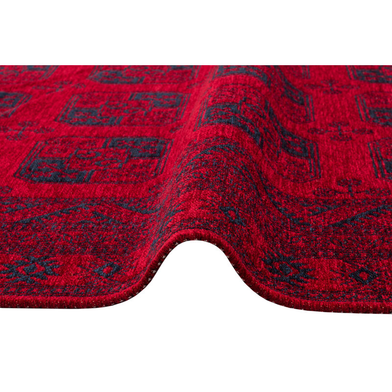Tapis de couloir rouge élégant, 31,5 po x 59,1 po | Chenille / polyester 100% acrylique, dessous antidérapant, 28 oz / pied carré | Tissé à la machine, tissé à plat, facile à nettoyer avec l'aspirateur et le détachant | Parfait pour les vestibules et les espaces de vie