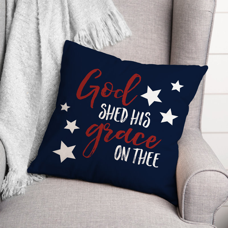  «God Shed His Grace on Thee» Housse de coussin carré et insert