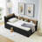 Upholstery Velvet Height Adjustable Day Bed With Storage Headboard And Wireless Charging, Multi-Functional Daybed With Trundle Bed & LED Lights-872762796