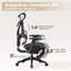 Chaise de travail ergonomique en maille à boutons avec verrou d'inclinaison à 3 niveaux, chaise de bureau haut de gamme, chaise de travail en filet Executive, chaise de bureau avec dossier réglable et support lombaire et accoudoirs 3D et appui-tête en 2 dimensions-673033114-674279194