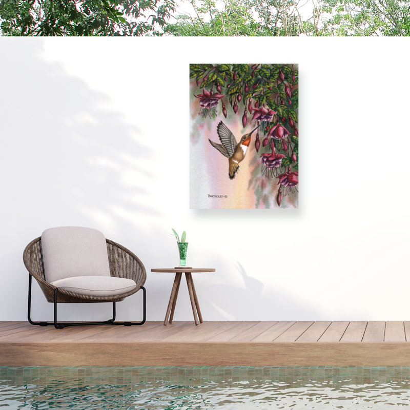 Toile d'extérieur fuchsia Dave Bartholet, H 24 po x l 32 po
