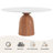 Ikerne Modern Round Dining Table Solid Wood Pedestal Kitchen Table For 4/6/8-95574978-95510616