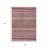 3' X 5' Pink Striped Washable Indoor Outdoor Area Rug