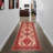 GLN Rugs Vintage Collection - Machine Washable Area Rug, Vintage Washable Rug, Non Slip Area Rug, Low Pile Living Room Rug, Bedroom Rug, Bathroom Rug - Easy Clean (Red and Black Rug)-1914171006