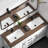 KARAMAG 24" Undermount Bathroom Sink Rectangular Deep Bowl ith Three Overflows White
