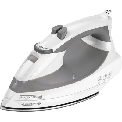 BLACK+DECKER Black & Decker F976 Quickpress Iron with Smart Steam Technology, White/Silver