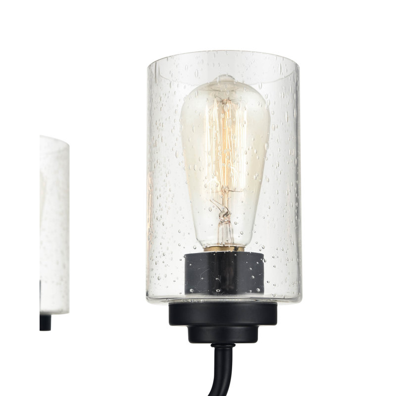 3 lumières 18 po Lustre noir mat, Noir mat