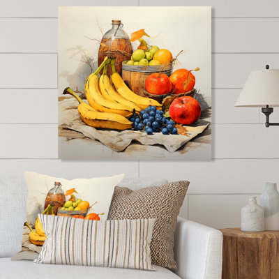 Banana fruits Bliss III - fruits, art mural en métal