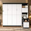 Lit escamotable Kazuko (grand lit/lit double) avec bureau, étagères de rangement et placards-1045289871