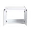 Meuble-lavabo de 24 po avec lavabo en résine, 2 portes à fermeture douce, fixation flottante, blanc brillant, charnières de fermeture murales élégantes, conception de fixation,