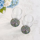 Succulents Floating Intenso Vegan Leather Round Coasters