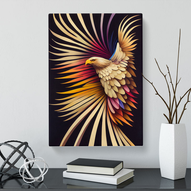 Windcrest Eagle - Wall Art, 50cm H x 35cm W x 3cm D, No frame