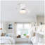 Ventilateur de plafond 21 po à faible bruit avec télécommande et lumière à DEL pour cuisine, salle à manger, salle de bain-1249209634