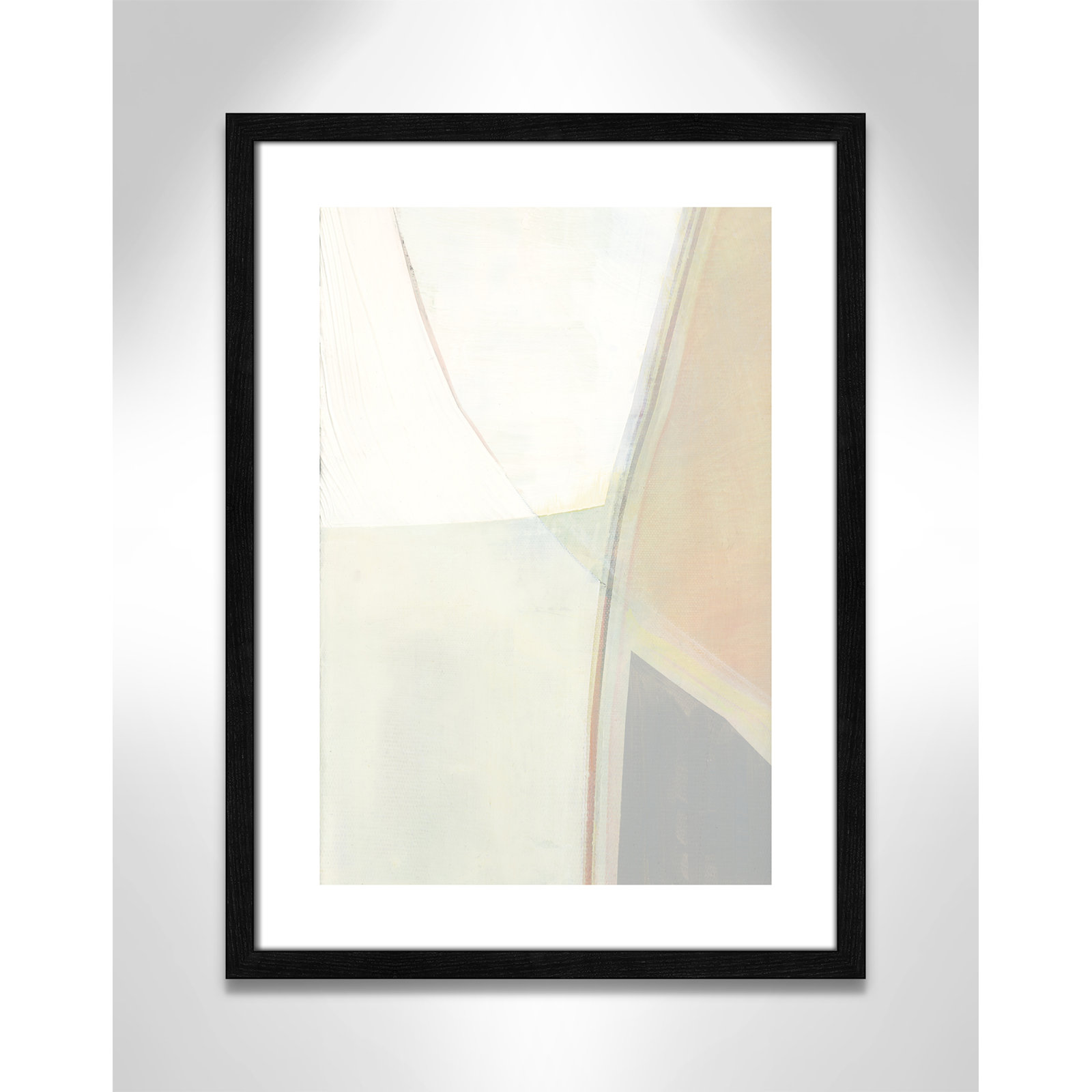 Alexandria "In Neutral II" Painting by Cartissi, 23" H x 17" W x 0.75" D, Black Wood Framed Paper