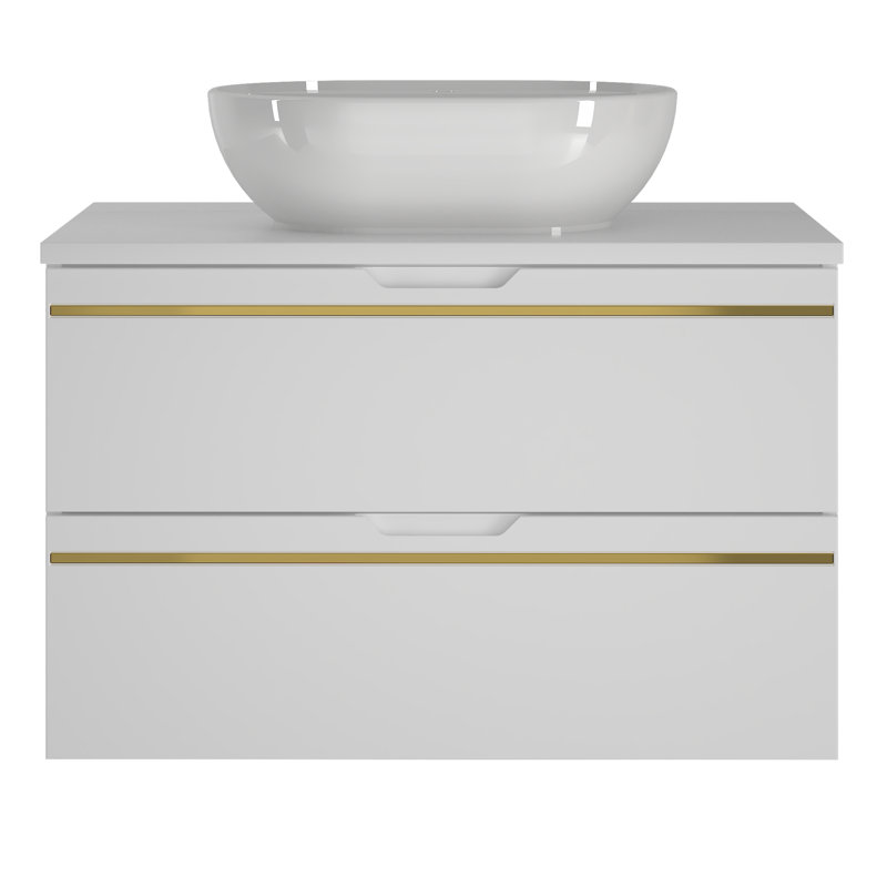 Ariadny Wall Mounted Required Bathroom Storage Furniture Set