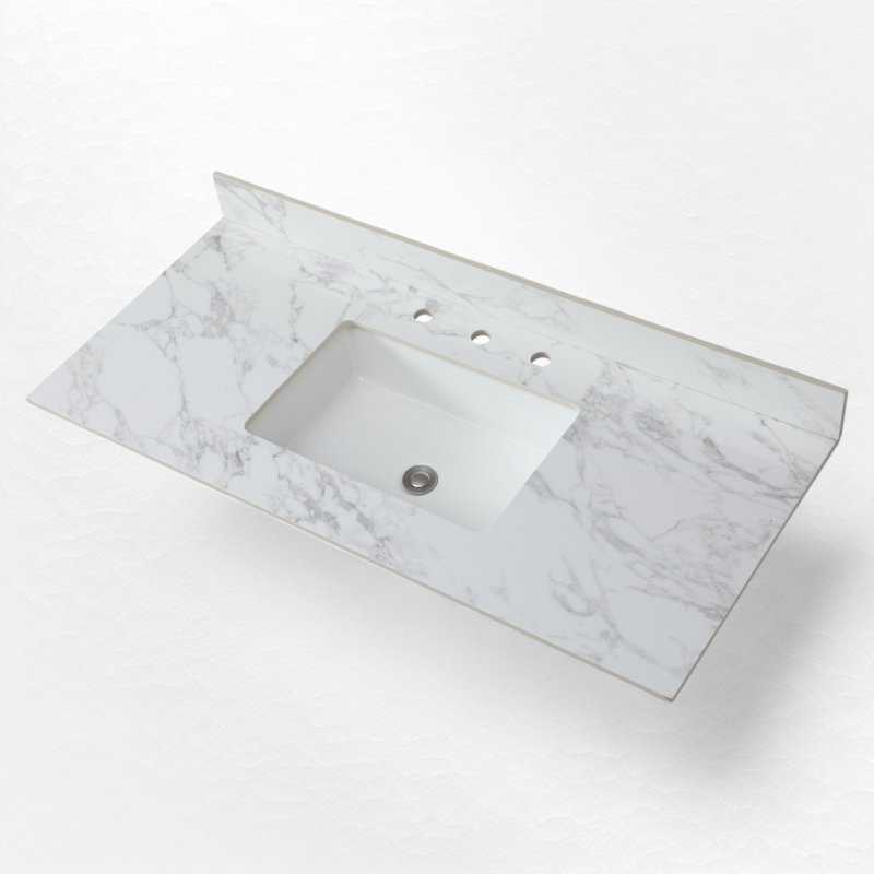 Plateau de meuble-lavabo simple 49 po avec lavabo