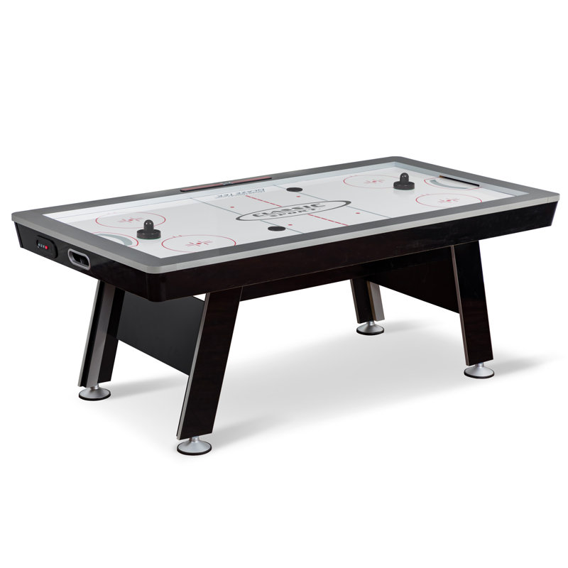 Classic Black and White 84" Air Hockey Table with LED Scoring