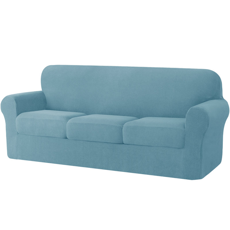 Housse pour canapé Pizarro, Mélange de polyester bleu acier