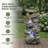 Outdoor Water Fountain Large - Stone Fountains with LED Light for Patio Yard Garden Backyard Decking Outdoor or Entryway Decor 30''