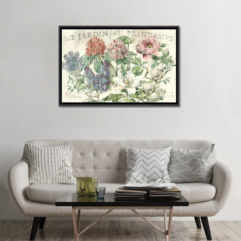 «Arlesa Giana Le Jardin Printemps» par Sue Schlabach, reproduction sur toile tendue, H 32 po x l 48 po x P 1,5 po