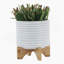 Pot à fleurs en céramique polyvalent avec support pour toutes les plantes et espaces