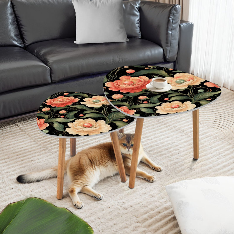 Ensemble de 2 tables basses gigognes Triangle