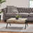 27.5'' W Solid Mango Wood and Iron Rectangular Coffee Table with V-Shaped Legs